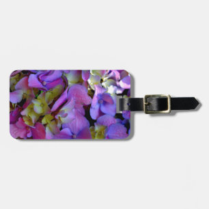 Etiqueta Para Maletas Flores de Hydrangeas azul morado