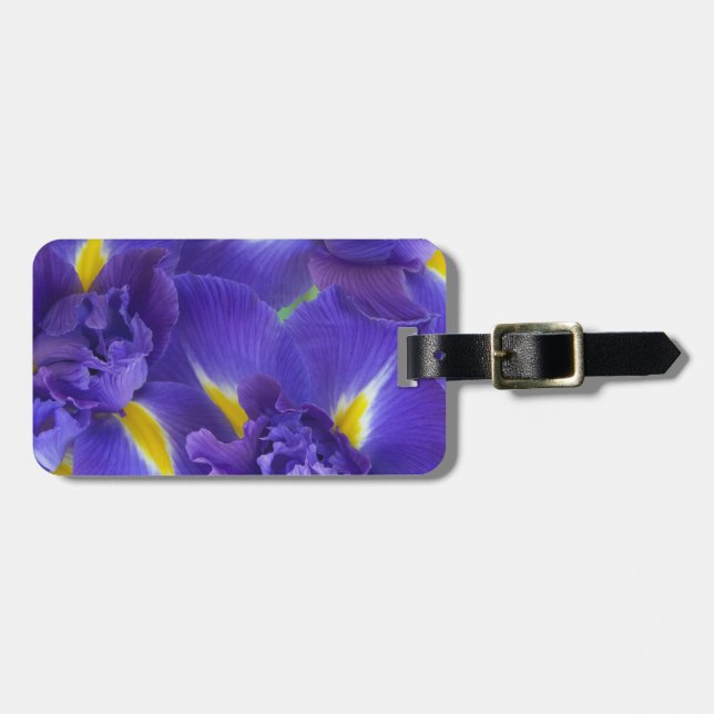 Etiqueta Para Maletas Flores de Iris (Frente Horizontal)
