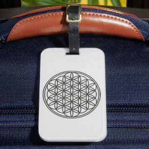 Etiqueta Para Maletas FLORES DE LA VIDA - Esquema de símbolo de geometrí