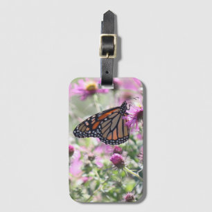 Etiqueta Para Maletas Flores de mariposa y morado