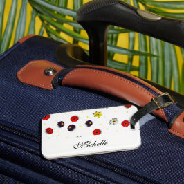 Etiqueta Para Maletas Flores de primavera decorativas personalizadas bla