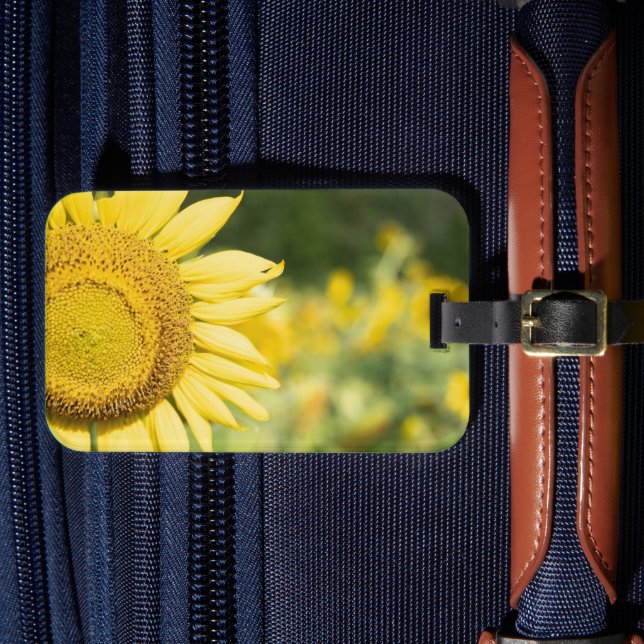 Etiqueta Para Maletas Flores de sol vibrantes (Anverso In Situ 4)