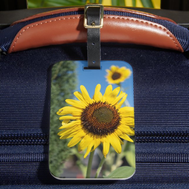 Etiqueta Para Maletas Flores de sol vibrantes (Anverso In situ 2)