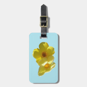 Etiqueta Para Maletas Flores de trompeta doradas I