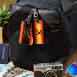 Etiqueta Para Maletas Flores rojas