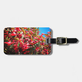 Etiqueta Para Maletas Flores rojas