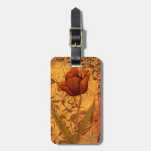 Etiqueta Para Maletas Flores rojas II