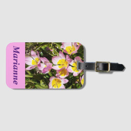 Etiqueta Para Maletas Flores rosas y amarillas