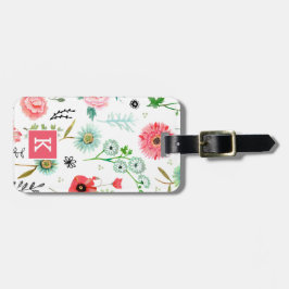 Etiqueta Para Maletas Flores silvestres botánicas impresas