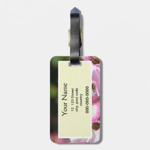 Etiqueta Para Maletas flores silvestres de rosa rosa bonitas para damas