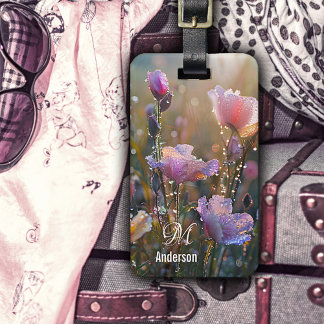 Etiqueta Para Maletas Flores silvestres de verano frescos elegantes