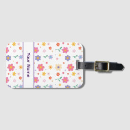 Etiqueta Para Maletas Flores Simples