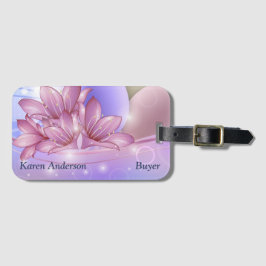 Etiqueta Para Maletas Flores y huevos en un colorido fondo pastel