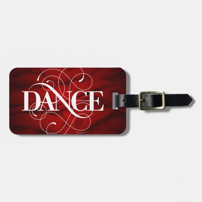 Etiqueta Para Maletas Flourish de la danza (Frente Horizontal)