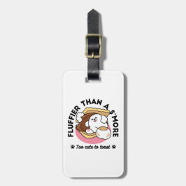 Etiqueta Para Maletas Fluffier Tha S’more - Perro y bollo de postre