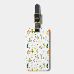 Etiqueta Para Maletas Foliage botánico del Jardín de la Primavera Verde 
