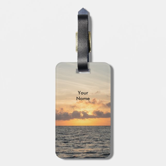 Etiqueta Para Maletas Folly Beach Morning (Atrás Vertical)