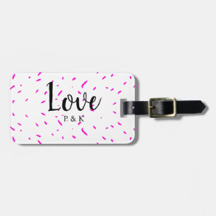 Etiqueta Para Maletas Fondo de amor abstracto rosa minimalista simple no