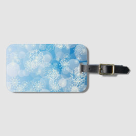 Etiqueta Para Maletas Fondo de copo de nieve