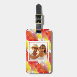 Etiqueta Para Maletas Fondo de encargo de la acuarela de la textura del