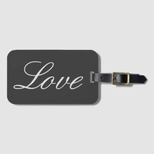 Etiqueta Para Maletas Fondo gris elegante amor boda