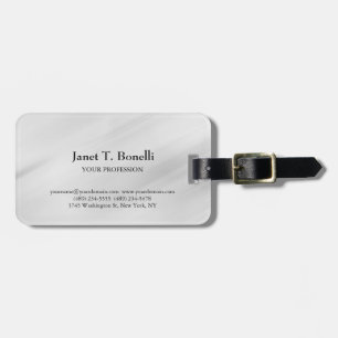 Etiqueta Para Maletas Fondo gris elegante simple profesional simple