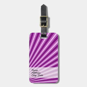 Etiqueta Para Maletas Fondo morado funky de los rayos solares