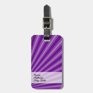 Etiqueta Para Maletas Fondo Retro Purple Funky Sun Rings