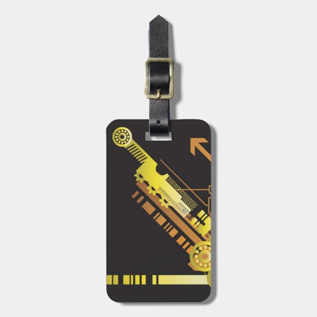 Etiqueta Para Maletas Fondo técnico 5 (Frente Vertical)