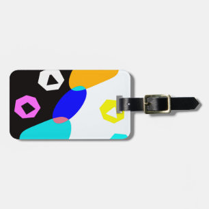 Etiqueta Para Maletas Formas coloreadas