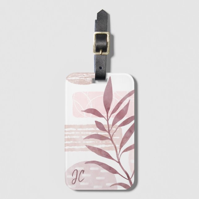 Etiqueta Para Maletas Formas de acuarela de cálculo abstracto (Anverso vertical)