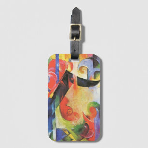 Etiqueta Para Maletas Formas rotas por Franz Marc, arte abstracto vintag