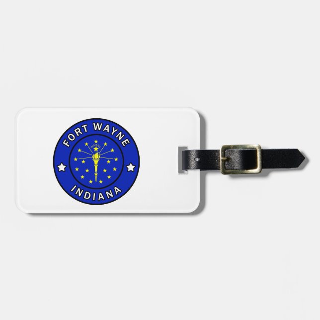 Etiqueta Para Maletas Fort Wayne Indiana (Frente Horizontal)