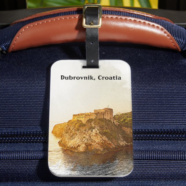 Etiqueta Para Maletas Fortaleza de Lovrijenac (Anverso In situ 2)