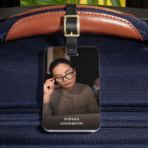 Etiqueta Para Maletas Foto de doble cara de imagen de personalizado Crea
