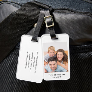 Etiqueta Para Maletas Foto de Familia Moderna