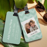 Etiqueta Para Maletas Foto de Instagram Retro fotograma Personalizado de<br><div class="desc">Agrega tu foto favorita para hacer un regalo memorable. Agrega 1 imagen a este marco hipster y nombres personalizados y da a mamá o a un mejor amigo.</div>