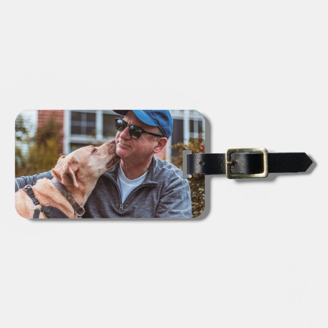 Etiqueta Para Maletas Foto de perro Mascota Personalizado personalizada  (Frente Horizontal)