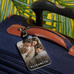 Etiqueta Para Maletas Foto de Personalizado de nombres personalizado<br><div class="desc">Las etiquetas de equipaje personalizadas hacen grandes regalos para todas las ocasiones. Personaliza con una foto y cualquier nombre o texto de tu elección. Esta etiqueta de equipaje del personalizado será un gran regalo para cumpleaños, navidades, Día de la Madre, día del padre, graduaciones o cualquier otra ocasión especial. O...</div>