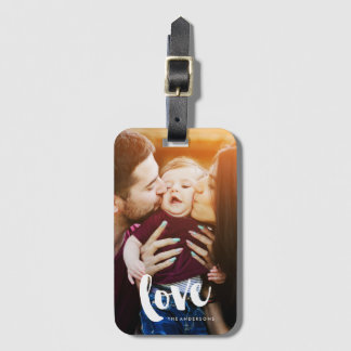 Etiqueta Para Maletas Foto del Personalizado superpuesto "Amor"