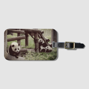 Etiqueta Para Maletas Foto Panda - Estilo Retro