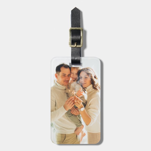 Etiqueta Para Maletas Foto personalizada (Frente Vertical)