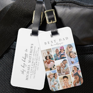 Etiqueta Para Maletas Foto Personalizada de Papá
