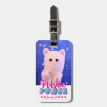 Foto personalizada de potencia de Plushie azul ros