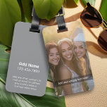 Etiqueta Para Maletas Foto personalizado con su propio meme de chat Snap<br><div class="desc">Una forma divertida de capturar recuerdos y compartirlos con amigos. Agrega una foto vertical y tu leyenda favorita para hacer un regalo genial para tus amigos.</div>