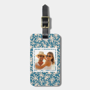 Etiqueta Para Maletas Foto Personalizado Hermoso Patrón de Coral