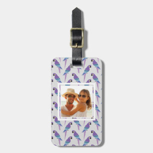 Etiqueta Para Maletas Foto Personalizado Perros Púrpura