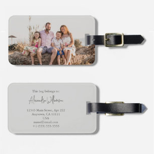 Etiqueta Para Maletas Foto simple personalizada de la familia