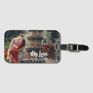 Etiqueta Para Maletas Foto y texto mi amor - personalizado