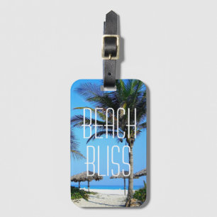Etiqueta Para Maletas Fotografía de playa de Beach Bliss Blue Sky